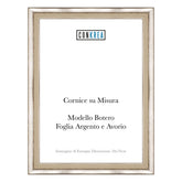 Cornice Classica su Misura - Modello Botero Foglia Argento e Avorio